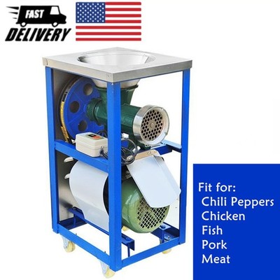 Fish Chicken Meat & Bones Crusher Feed Processer Grinder Machine 110V/2200W