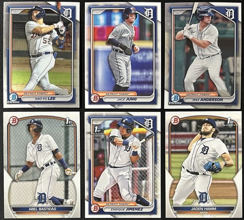 Lotto 6 carte baseball 1° Bowman & Bowman Prospects Detroit Tigers cromo e carta - Foto 1 di 6