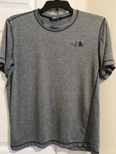 The North Face Men s Gray Heathered Logo Crew...