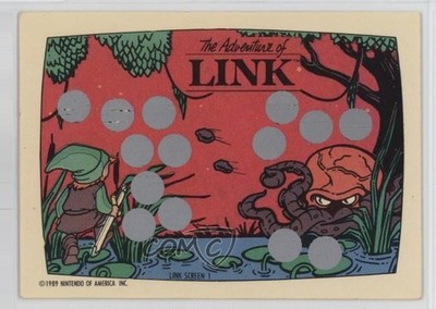 1989 Nintendo Scratch-Off Game Zelda II The Adventures of Link Screen 1 #1 19pj