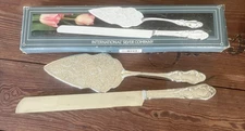 Vintage International Silver Company Silver Plate Cake Knife Server Set with Box