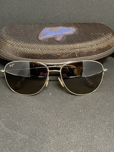 MAUI JIM Cliff House Sunglasses MJ247 16 Titanium 1 Gold Wire Tortoise