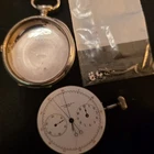 Antique Patek Tiffany And Co 935 Silver Pocket Watch Split Seconds Chronograph