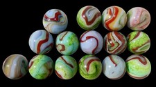 D.A.S. COLLECTOR MARBLES,  CARNIVAL RUN Collection of 15 JABO C1