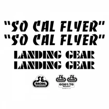 Se Bikes Socal Flyer Decal Set SoCal Flyer Black