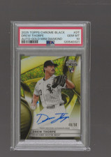 2025 Topps Chrome Black Drew Thorpe Auto Rookie Gold Mini-Diamond #48/50 PSA 10