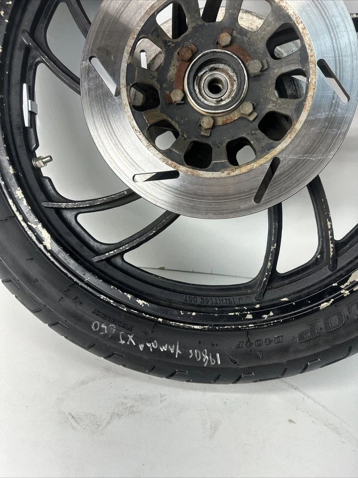 Yamaha XJ650 1980 Maxim motocicleta medianoche nebular llanta delantera negra Foto 2 de 4