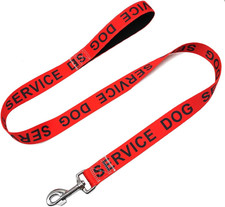 4FT Service Dog Leash, 1" and 1.25" Wide Nylon Dog Leash with Comfortable Neopre