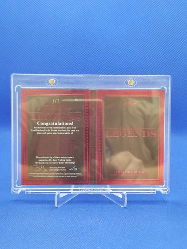 Pele, Mays, Nadal, Kobe, Trout, Lee 2023 Leaf History Book Legends Relic 1/3 - Picture 2 of 2