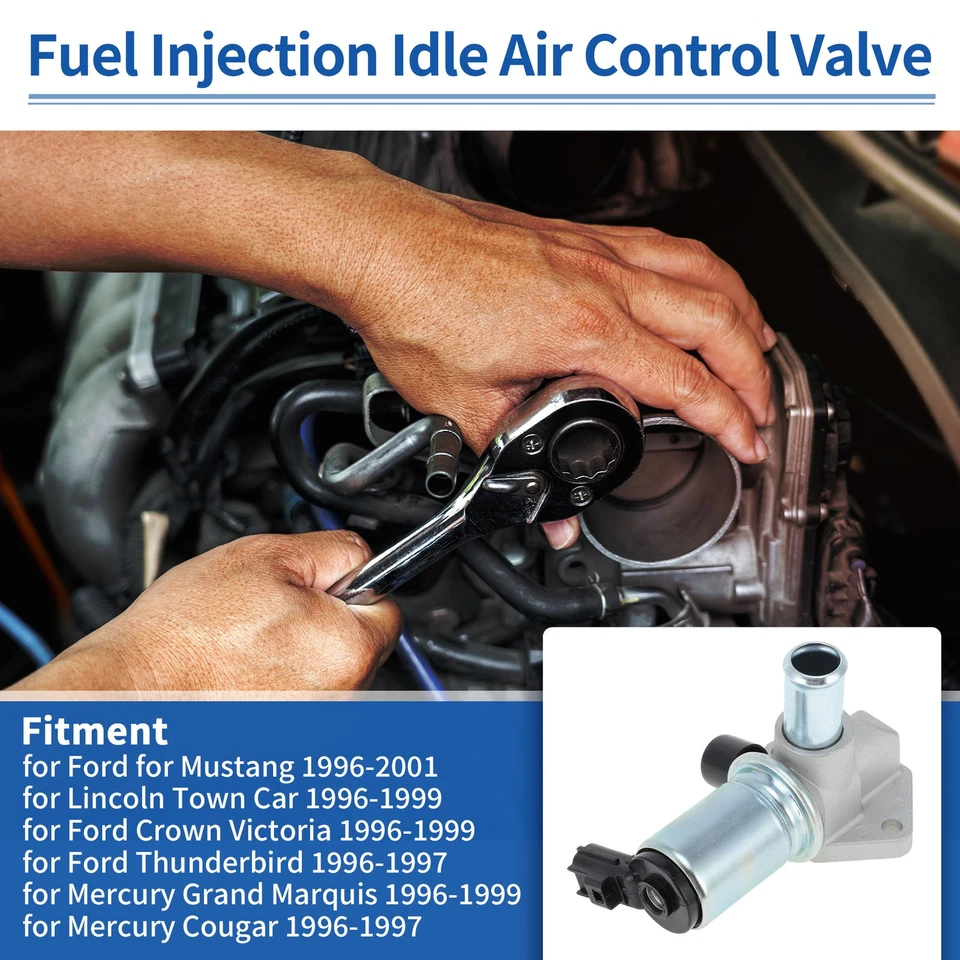 Válvula de control de aire de ralentí No.F6AZ9F715EA con junta para Ford para Mustang 96-01 Foto 3 de 4