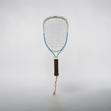 Vintage Ektelon BlueLite Women's Racquetball Racquet Aluminum White Blue SS Grip