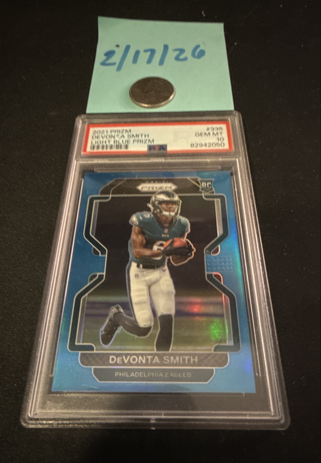 2021 PSA 10- Rookie Devonta Smith #335 Light Blue Prizm (RC)