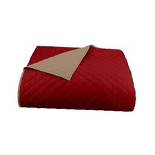 Reversible   Bed Quilt   Lightweight Size Bedding   Twin Khaki/Red Coverlet
