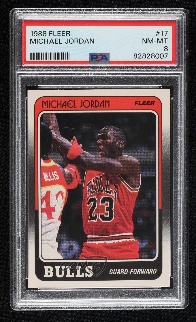1988-89 Fleer Michael Jordan #17 PSA 8 HOF 1u6