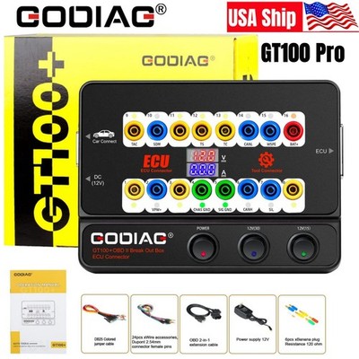 GODIAG GT100+Pro Auto Tools OBD2 Break Out Box E-CU Connector Protocol Detector