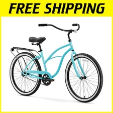 Fashionable Women's 7-Speed City Bike - Teal Blue