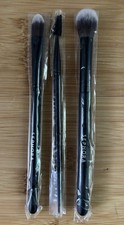 Lot of 3 Sephora Pro Eye Brushes - Concealer, Highlighter, Brow Black Handle