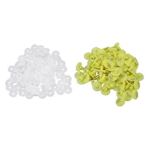 100PCS Livestock Ear Tag Bright Yellow PP Fadeless Reusable Universal Animal - Bild 12 von 22