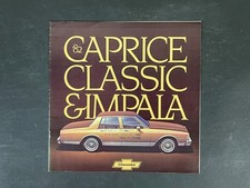 1982 Chevrolet Caprice Classic Impala Original Sales Brochure Sales Catalog