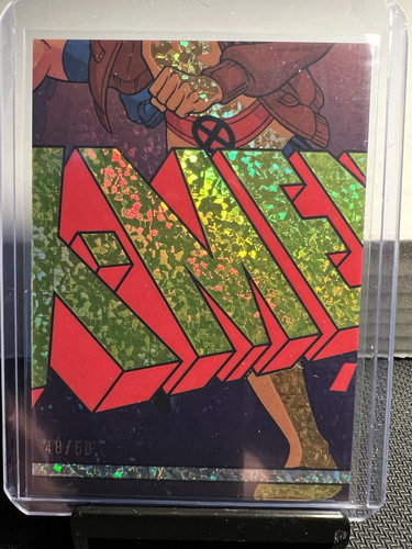 2025 Topps Finest X-Men '97 X LOGO DA NANANA NAAAA Mini Diamonds /50 SSP 1:900 - Picture 1 of 3