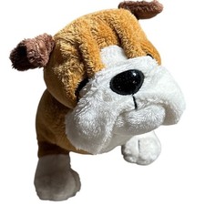 Ganz Webkinz Bulldog Plush Stuffed Animal Tan White Brown W Logo HS102