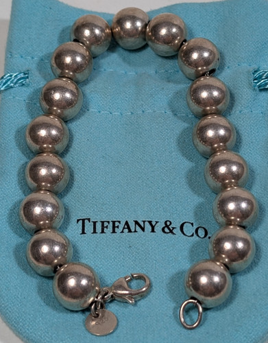 Tiffany & Co Hardwear Ball Bracelet 925 Sterling Silver 10mm Bead in Bag - 7.5"