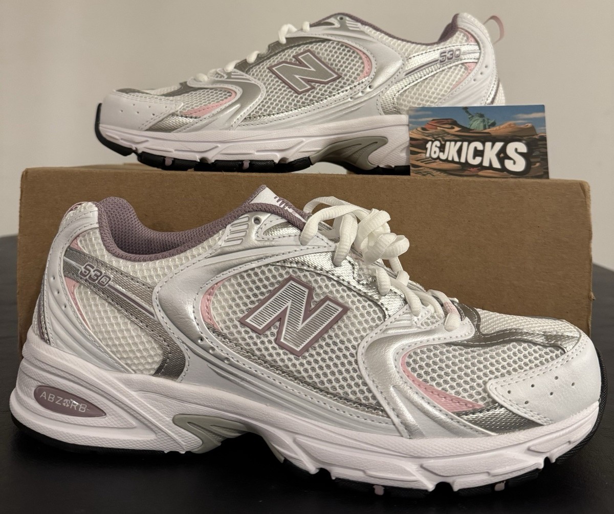 New Balance 530 White Silver Ice Wine MR530SGC Size 10 Mesh Running Sneaker New Balance 530  main image 3