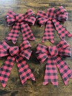 4 Plaid Christmas Bows