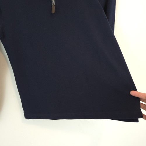 J. Crew Crewcuts Boy's Navy Half-Zip Cotton Pullover Preppy School Size L - Picture 4 of 13
