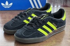 Men’s Size 6.5 adidas Gazelle Indoor Black Solar Yellow JR3841 New In Box