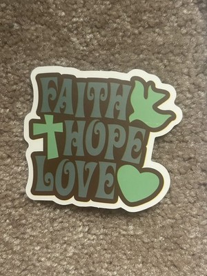 Faith Hope Love Sticker Bomb Vinyl Laptop Waterbottle Luggage Decal