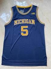 3 Colors Michigan Wolverines 5# Jalen Rose College Basketball Jersey Stitched