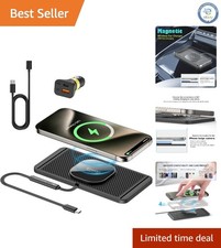 15W Magnetic Wireless Charger Pad for iPhone 12-16 Fast Car Charging Solution