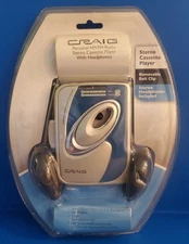 Craig AM/FM Stereo Radio Cassette Player w Headphones CS2301A New Sealed