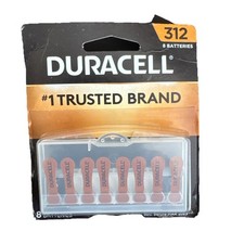 NEW Duracell 312 Hearing Aid Batteries 8 Pack DA312B8 exp 3/2023