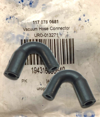 NOS 2x Vacuum Hose Connector for Mercedes R107 W116 W123 W124 W126 W201