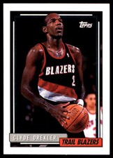 Clyde Drexler 1992-93 Topps #354 Trail Blazers NBA READ FREE SHIP AutographDen