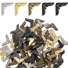ZEYIYER 100 PCS Metal Book Corner Protector, Photo Corners Corner...