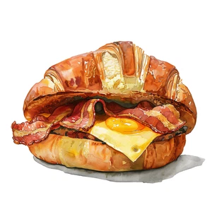 Sandwiches Sandwich Pastry Self Adhesive Sticker