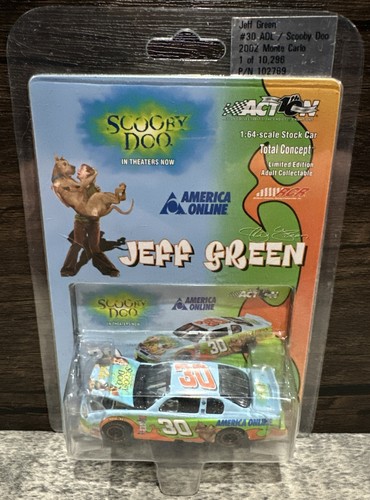 2002 Jeff Green #30 AOL Scooby Doo Chevrolet 1/64 Action Nascar Diecast - Picture 1 of 3