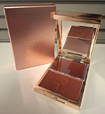 ~ NEW ~ PATRICK TA DOUBLE TAKE CREME & POWDER BLUSH DUO 'SHE KNOWS WHO SHE IS'