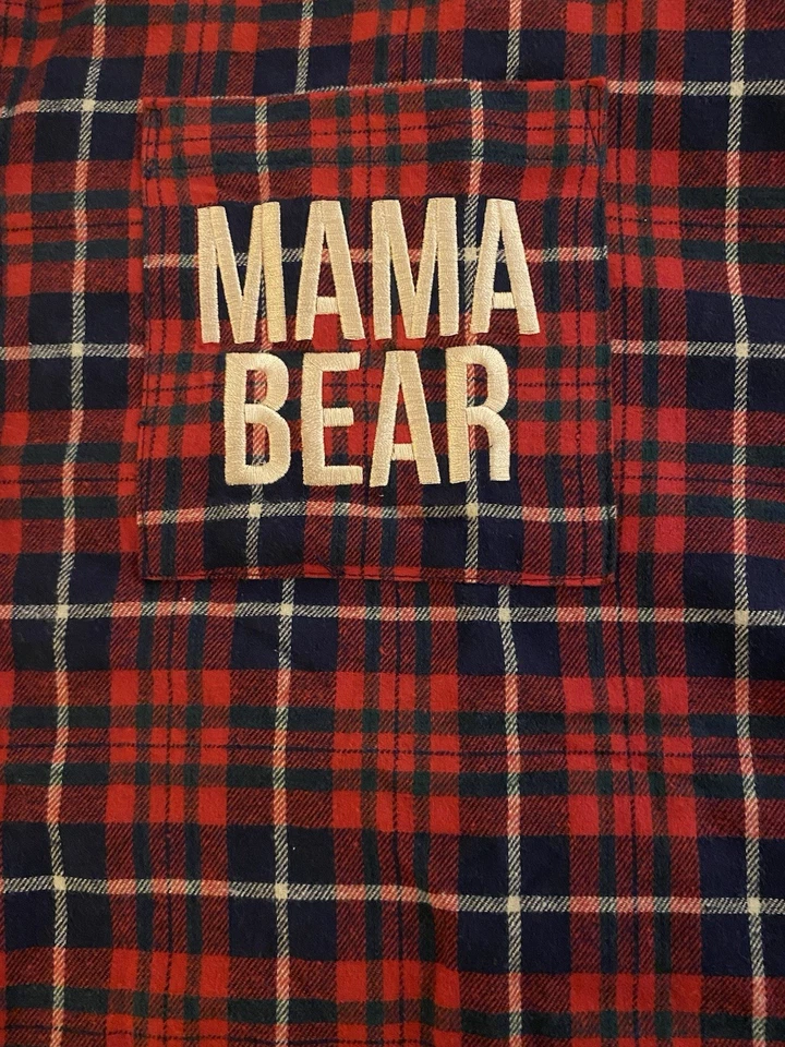 Dearfoam’s Women’s Mama Bear Plaid Pajamas Size XL 100% Cotton New Tags - Image 4 of 4