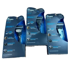 3 pack~Schick HYDRO Dry Skin Comfort  Men’s Razor w/2 Razor Cartridges