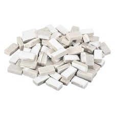 200g Ceramic Mosaic Tiles for Crafts Bulk, Rectangle White Ceramic Tiles