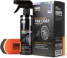 CERAKOTE Rapid Ceramic Tire Coat – Showroom New Tire Shine – Deep Tire Black Fin