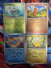 Pokemon 151 Costco Promo Cards - Set of 4 Cosmo Reverse Holo Cards Pokémon - NM
