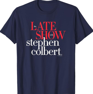 #ad The Late Show with Stephen Colbert Logo T Shirt Navy $20.69