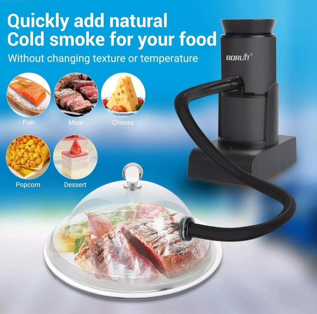 Boruit Electric Smoker For Meat And Drinks Batteries Included