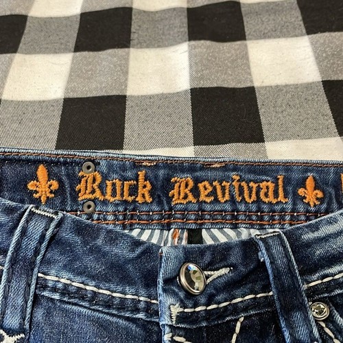 Rock Revival Charlotte Capri Jeans Gr. 26 Metallic Pailletten Stretch verziert - Bild 8 von 13