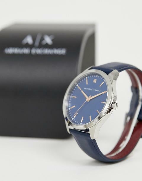 armani exchange leather strap